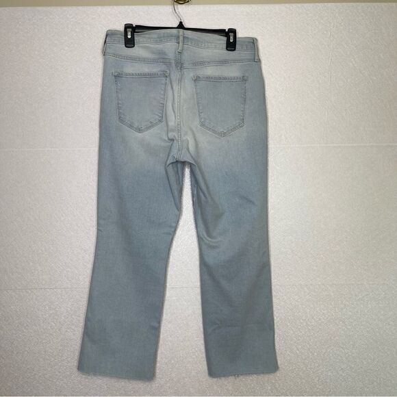 Old Navy High Rise Button Fly Flare Ankle Crop Jeans 12 - Picture 6 of 6